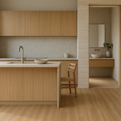Guia Brasil de piso vinílico SPC para cozinha e banheiro