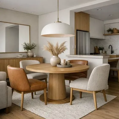 Sala de jantar pequena e integrada: guia de medidas, layout e iluminação para acertar sem obra