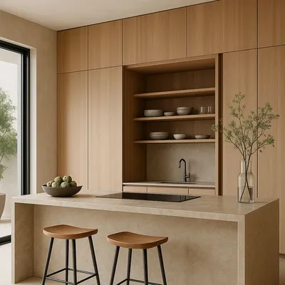 Portas ocultas e tampos deslizantes: cozinhas 2025 Brasil