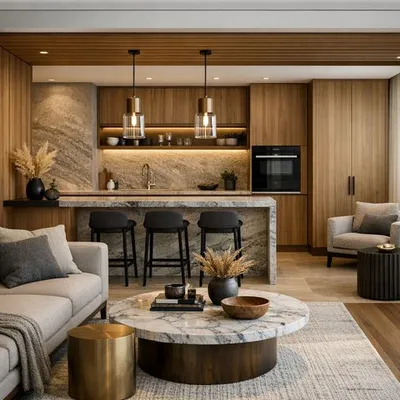 Mix de materiais e texturas na decoração: como combinar madeira, pedra, metais e tecidos (sem erro)